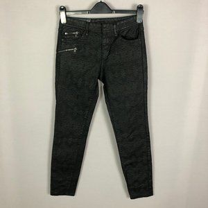 A/X Armani Exchange Black Texture Super Skinny Jean Size 26